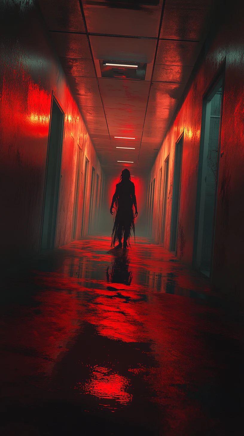 Endless grimy corridors under flickering fluorescent lights