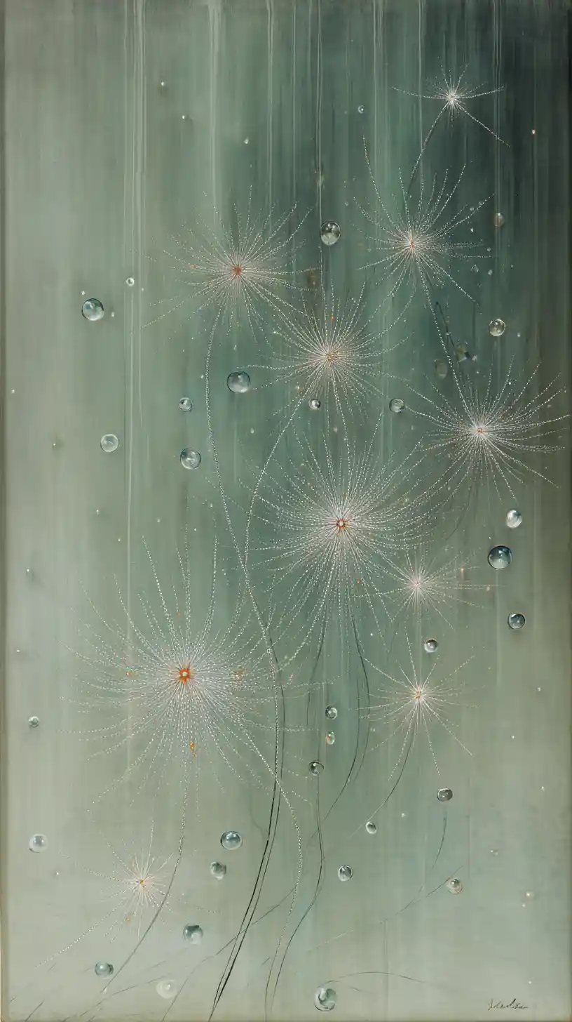 Floating luminous stars with delicate floral linework