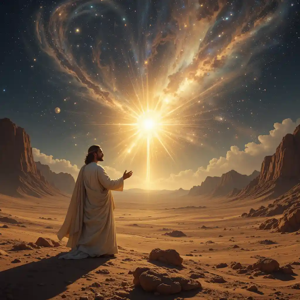 Primordial darkness broken by the first divine light