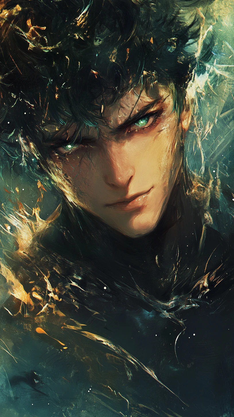 Young divine mage standing with calm confident presence