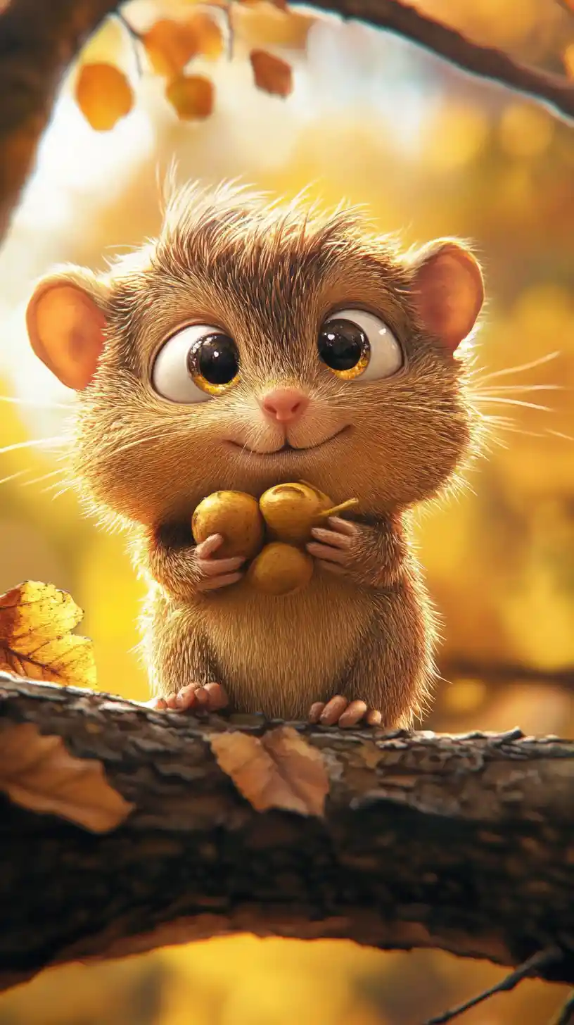 Three funny cartoon lemmings in playful illustration