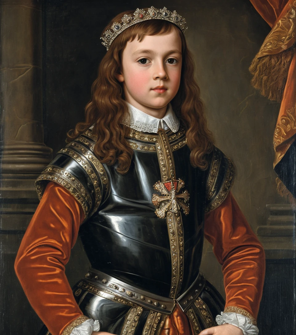Young Scottish king portrait in renaissance style