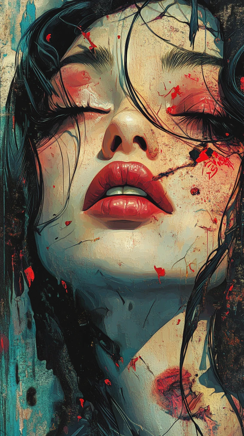 Haunting Italian comic heroine in dark fantasy style