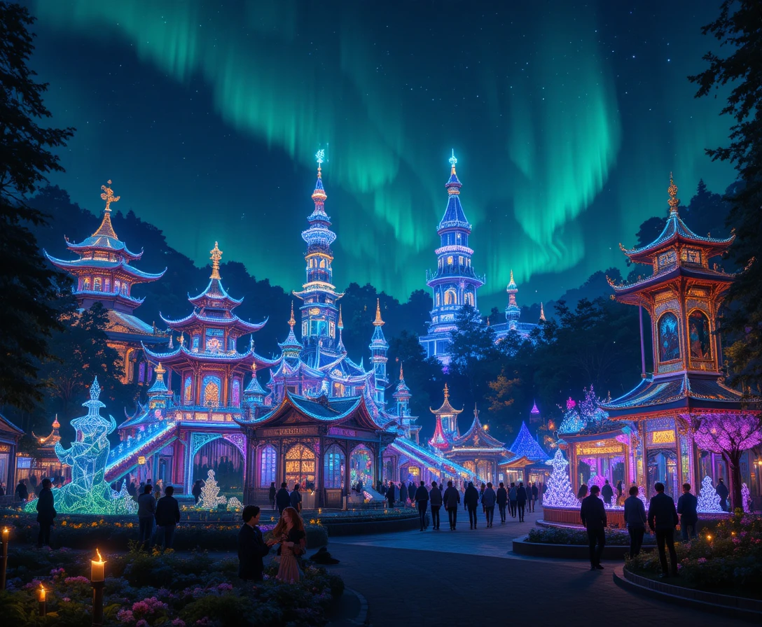 Los Jardines de Tivoli transformados en un luminoso parque de atracciones de fantasía