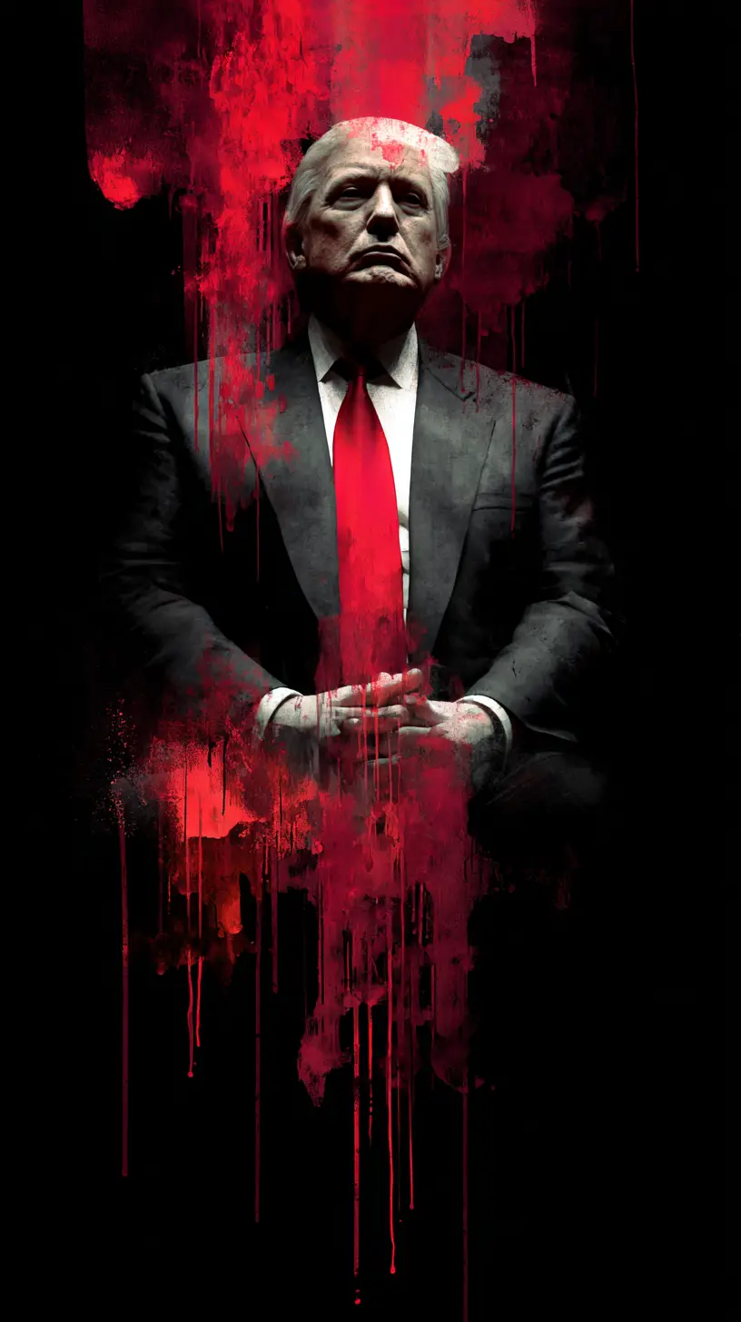 Dark cinematic horror scene in ultra realistic style