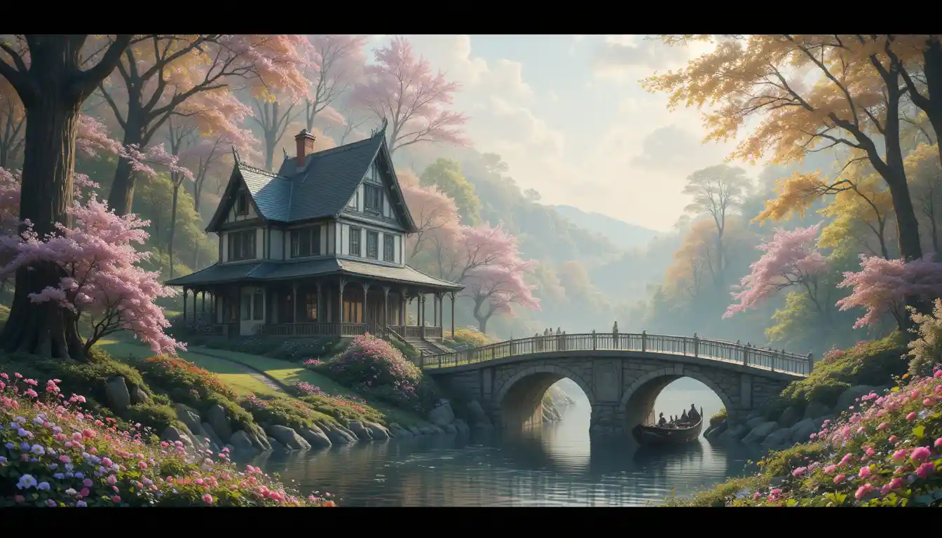 Cozy House At The Edge Of A Spring Forest