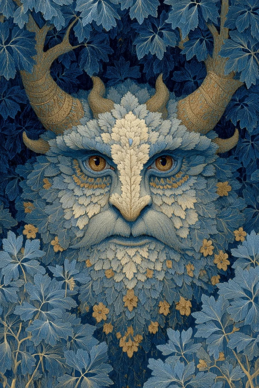 Mysterious Fairy Tale Forest In Slavic Illustration Style