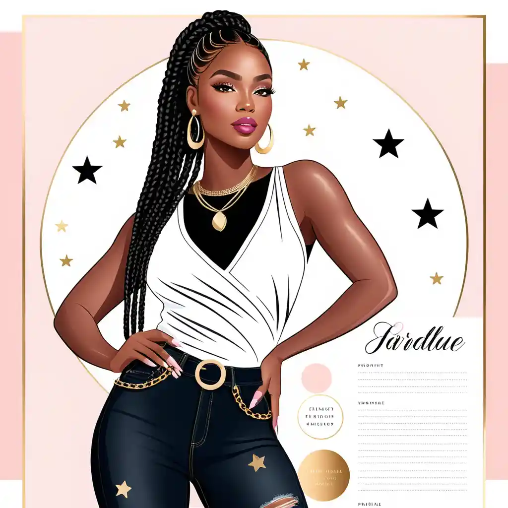 Mental health journal worksheet for confident Black woman
