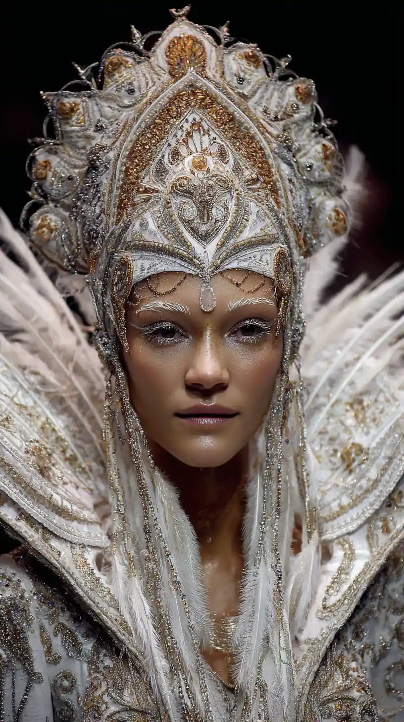 Supermodel en couture fantaisie inspirée de L'Histoire sans fin