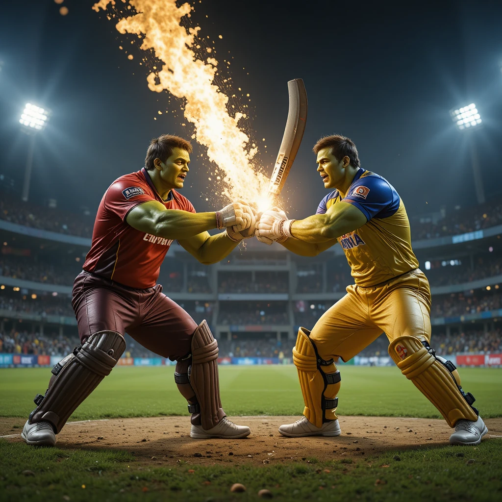 Zwei gewaltige Superhelden prallen in einem dramatischen Cricket-Duell aufeinander