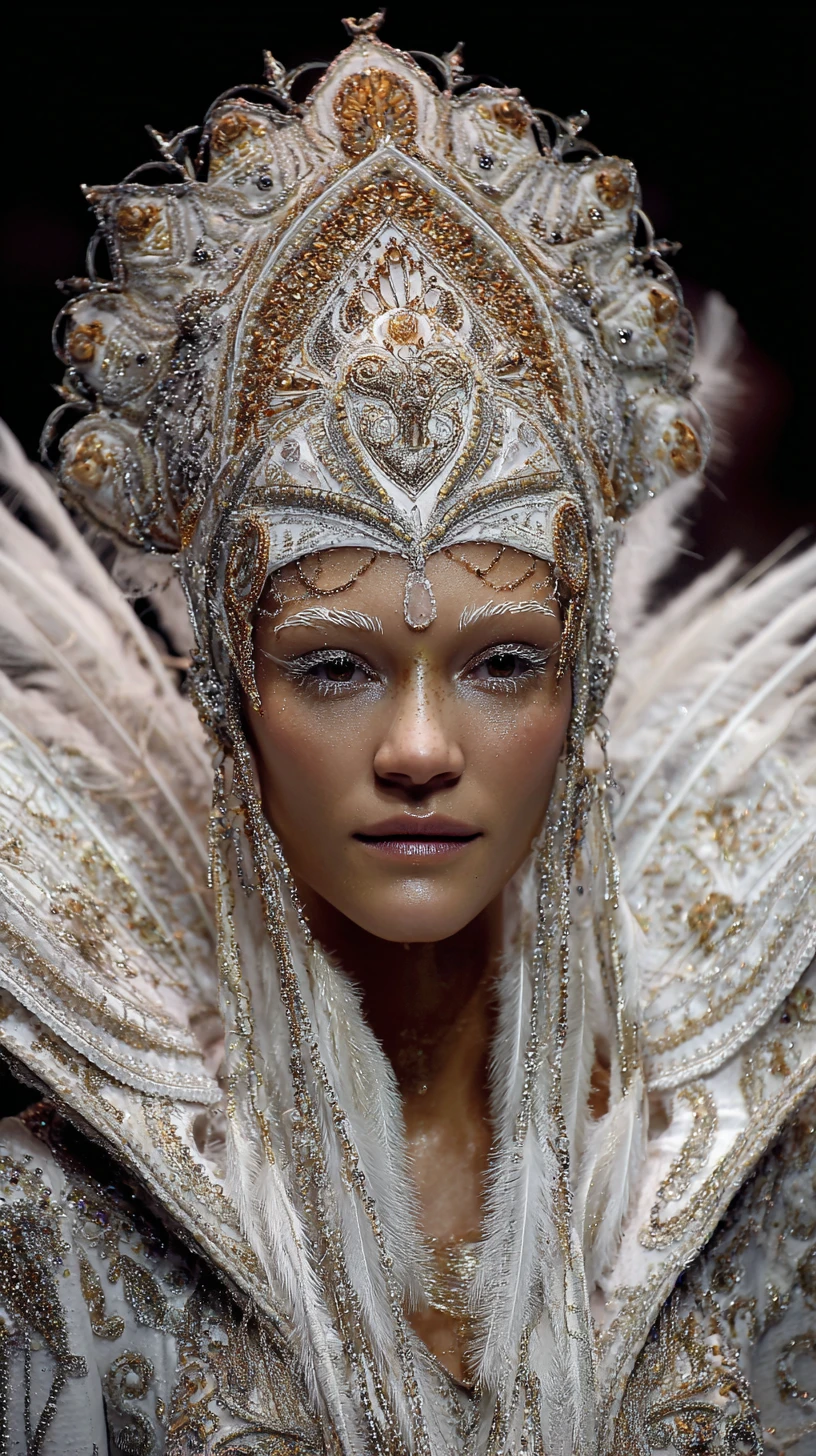 Supermodel en couture fantaisie inspirée de L'Histoire sans fin