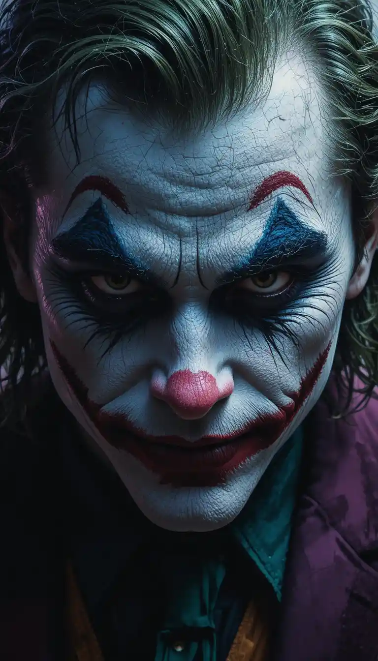 Renaissance inspired oil portrait of a chaotic clown