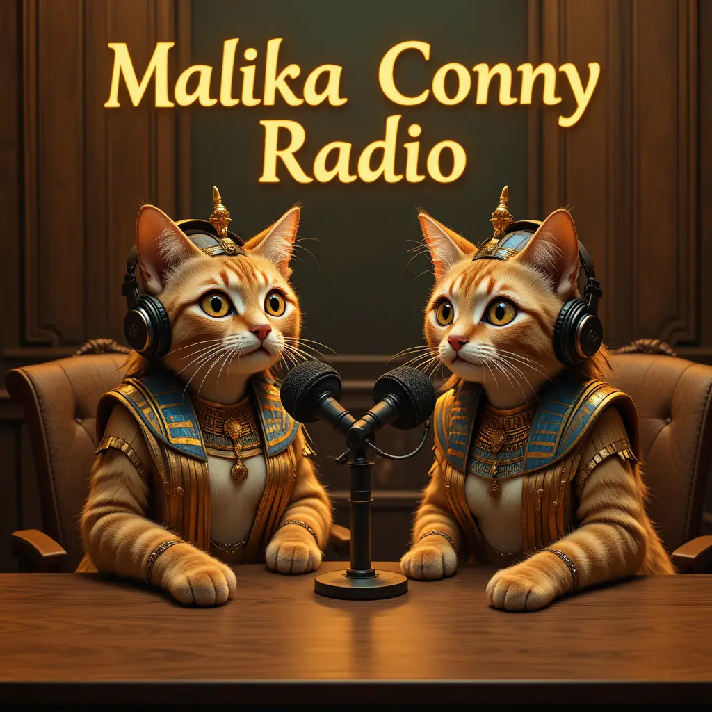 Two egyptian queens hosting a cozy late night radio show