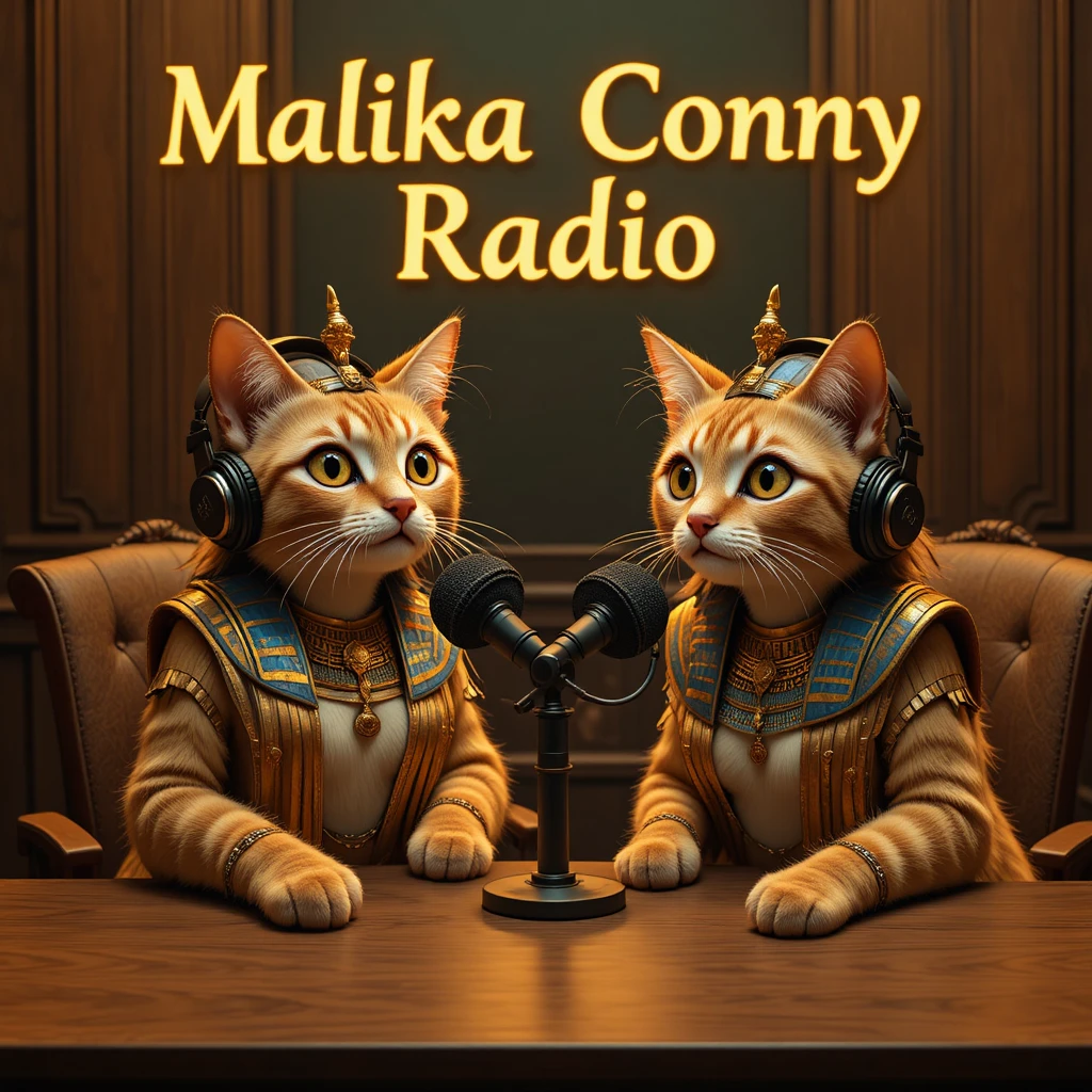 Two egyptian queens hosting a cozy late night radio show