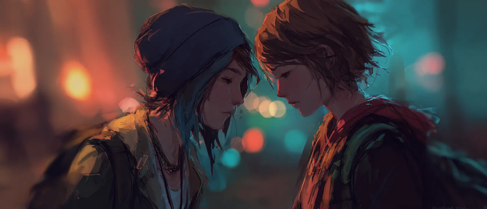 Life Is Strange inspired digital illustration of emotional distance