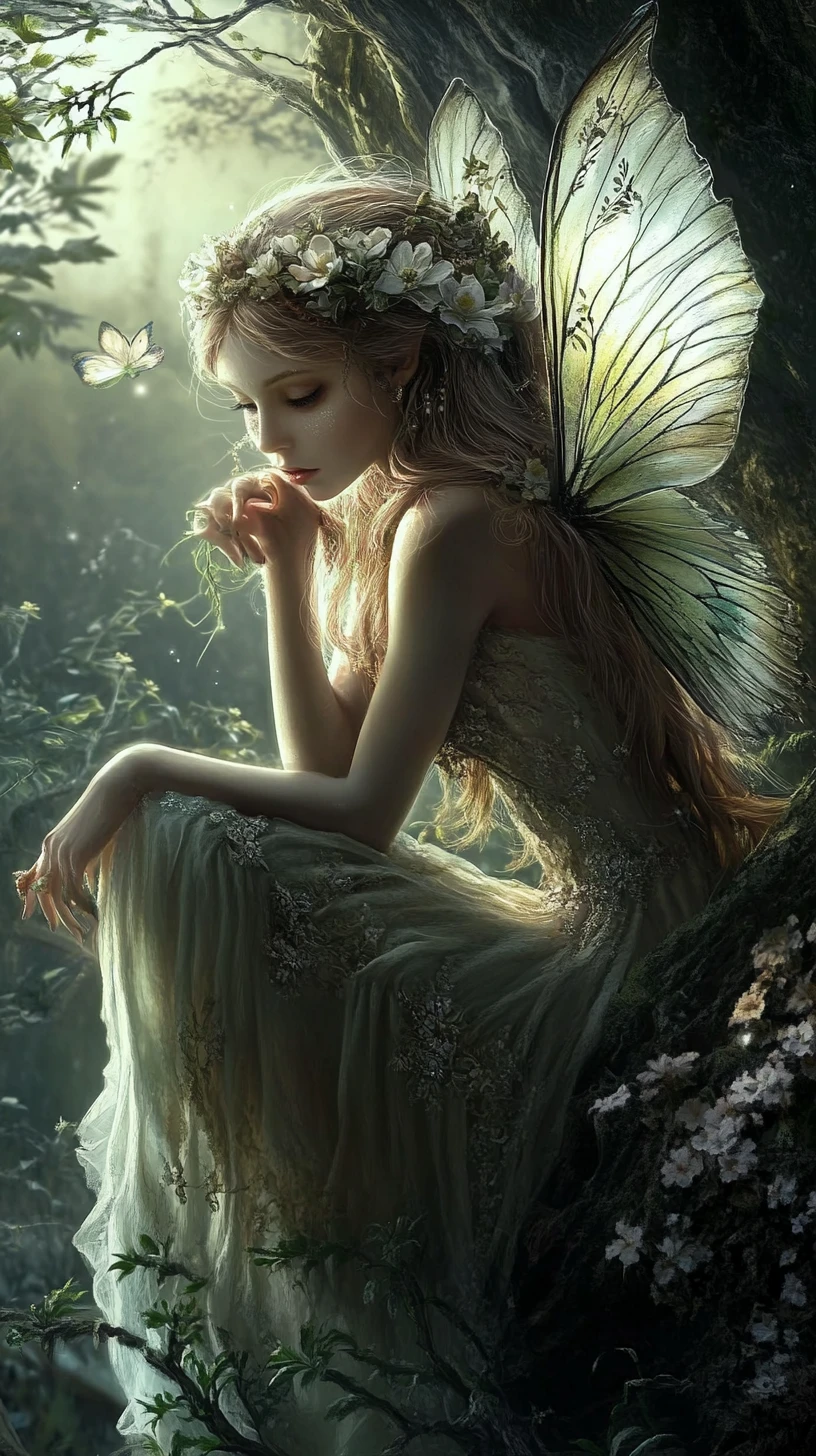 Mythical Romanian iele faerie with enchanting feminine power
