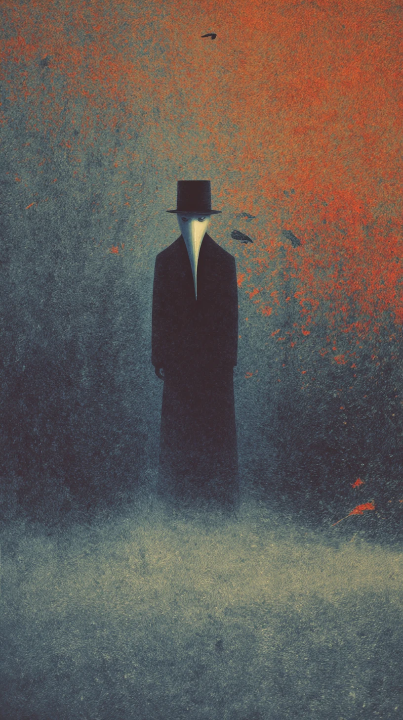 Surreal-minimalistische Erinnerungslandschaft mit texturierten abstrakten Formen