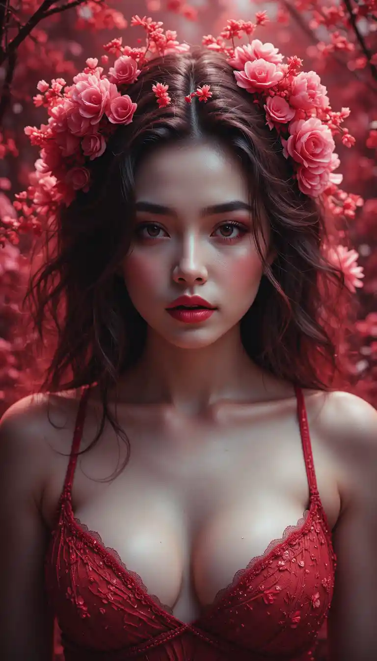 異界女子的日本畫風紅外線全身視角