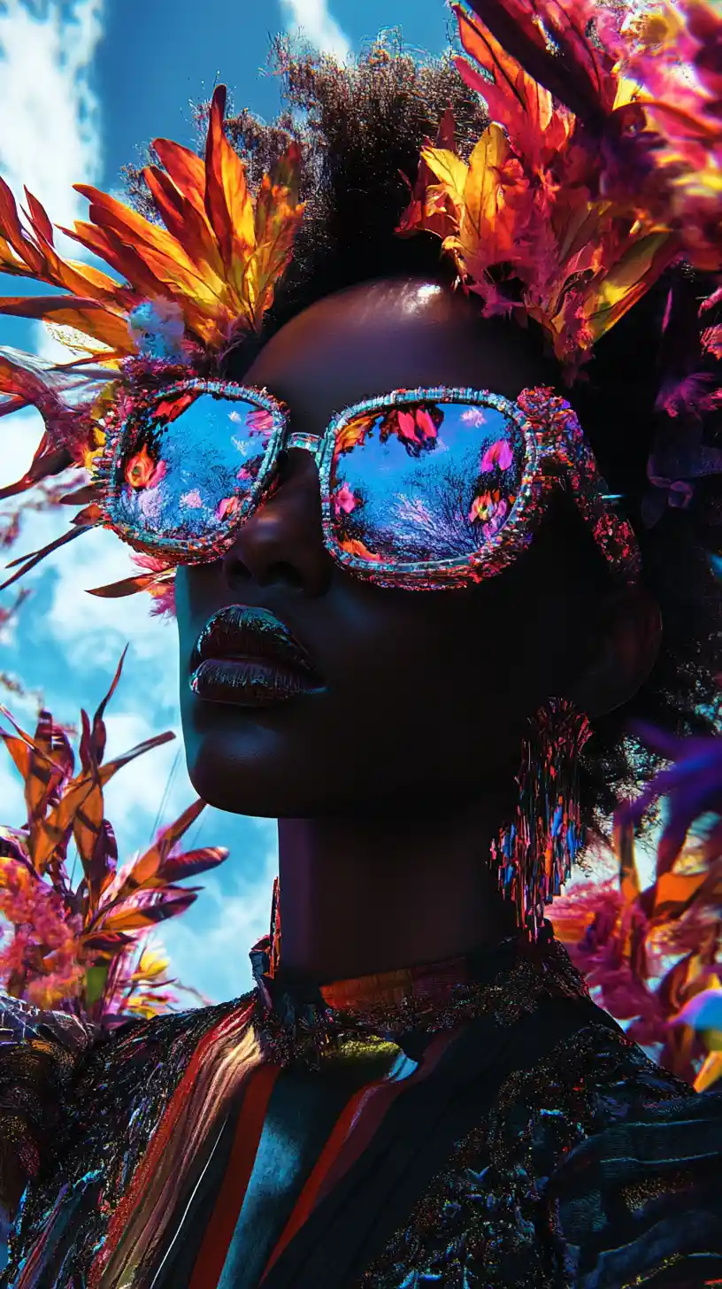 Moda primaverile Prada oscura e surreale con tocco afrofuturista