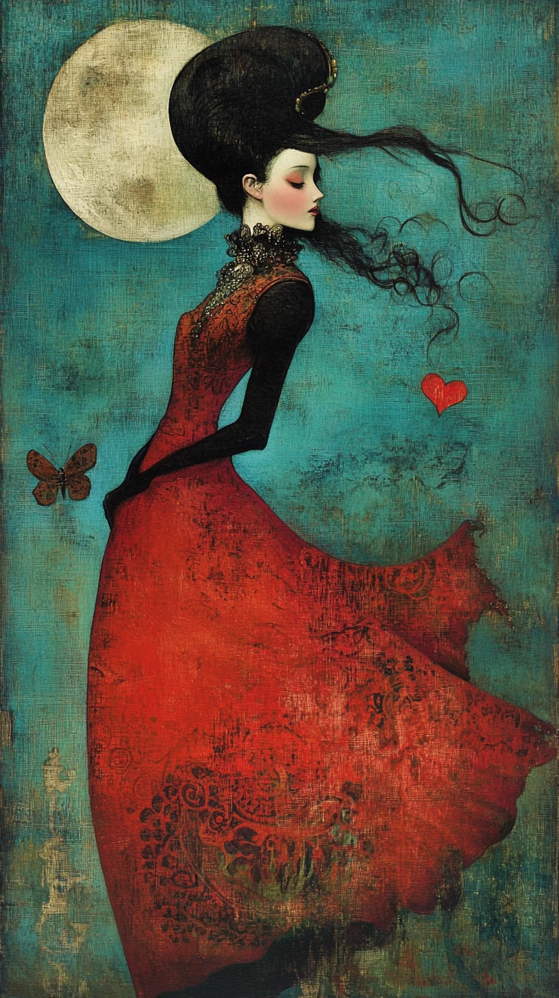 Collage surrealista de una melancólica pregunta sobre encontrar el amor