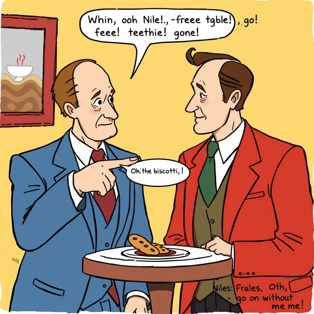 Two men rush toward a newly available restaurant table