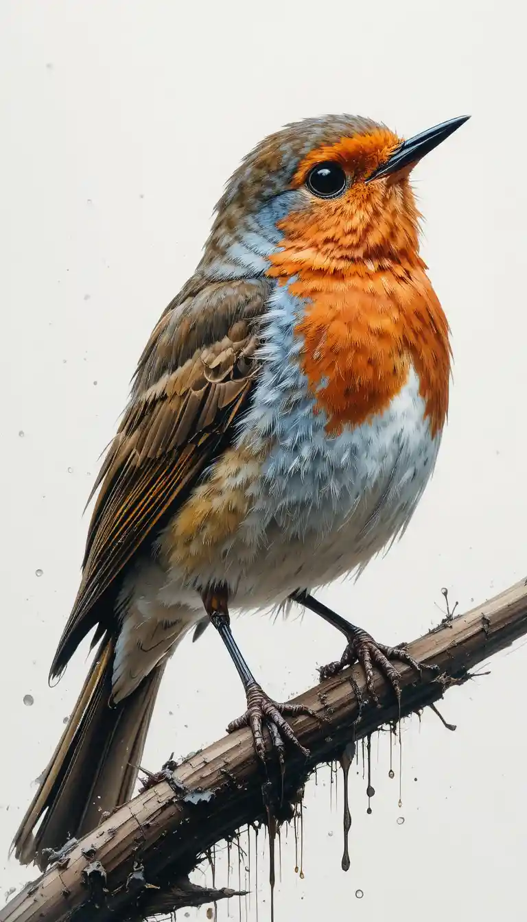 Close up of a single paintbrush stroke on white background