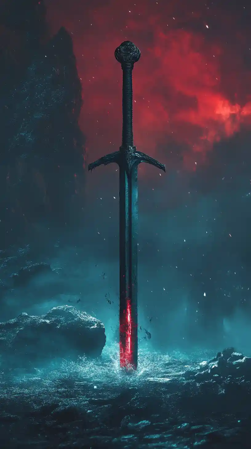 Cold steel vision framed in a darker haunting beauty