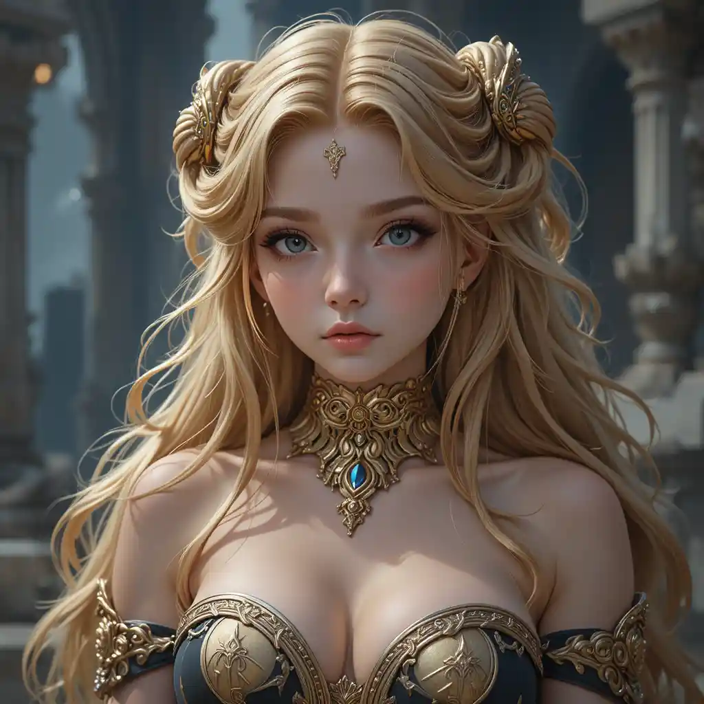 Junge Schicksalsgöttin in einem mythischen Fantasy-Reich