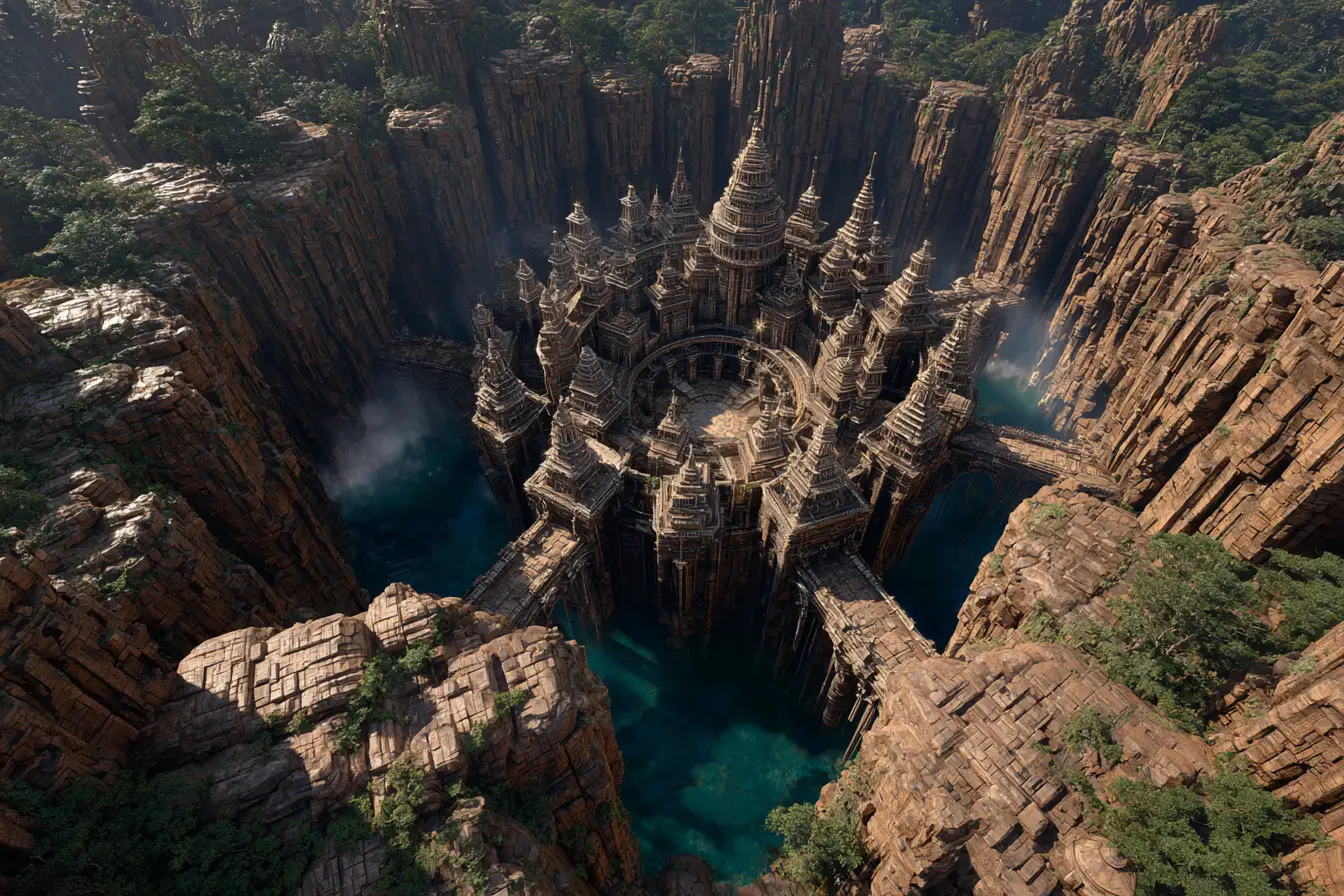 Vast Dwarven City Carved Into A Volcanic Caldera