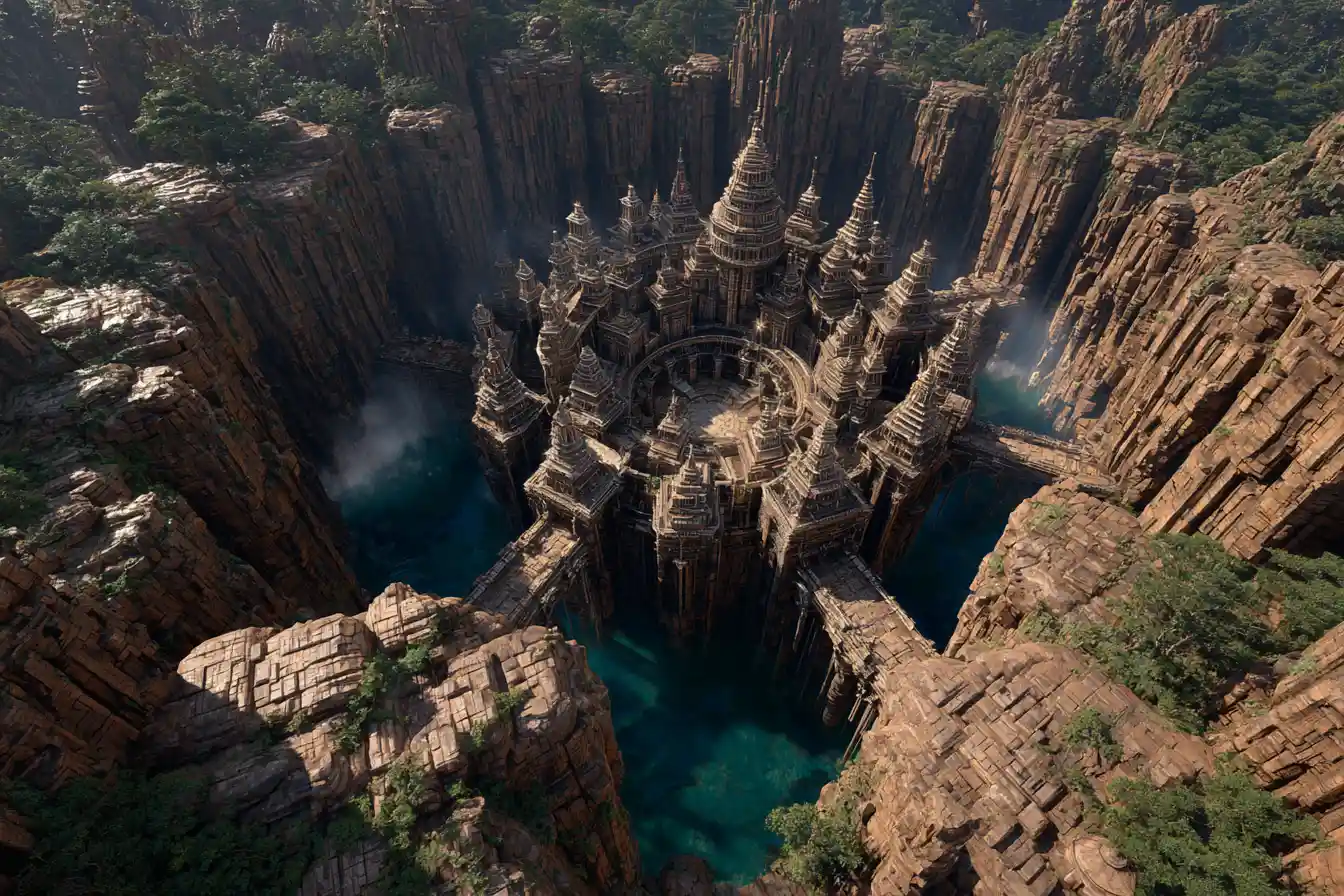 Vast Dwarven City Carved Into A Volcanic Caldera