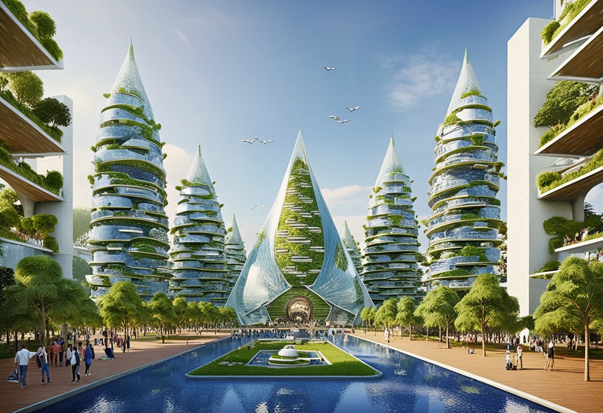 Organische Bio-Architektur inspiriert von universeller geometrischer Resonanz