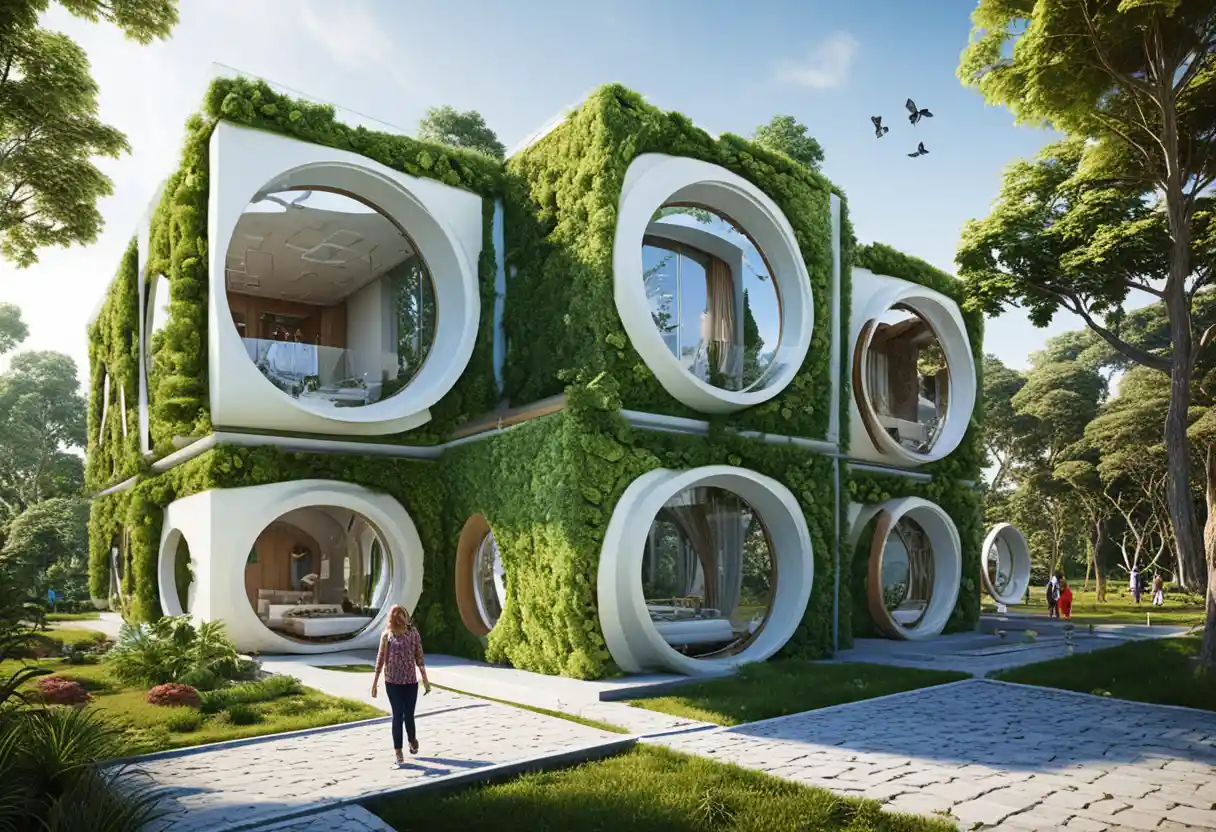 Organic architectural form inspired by universal geometric proportions