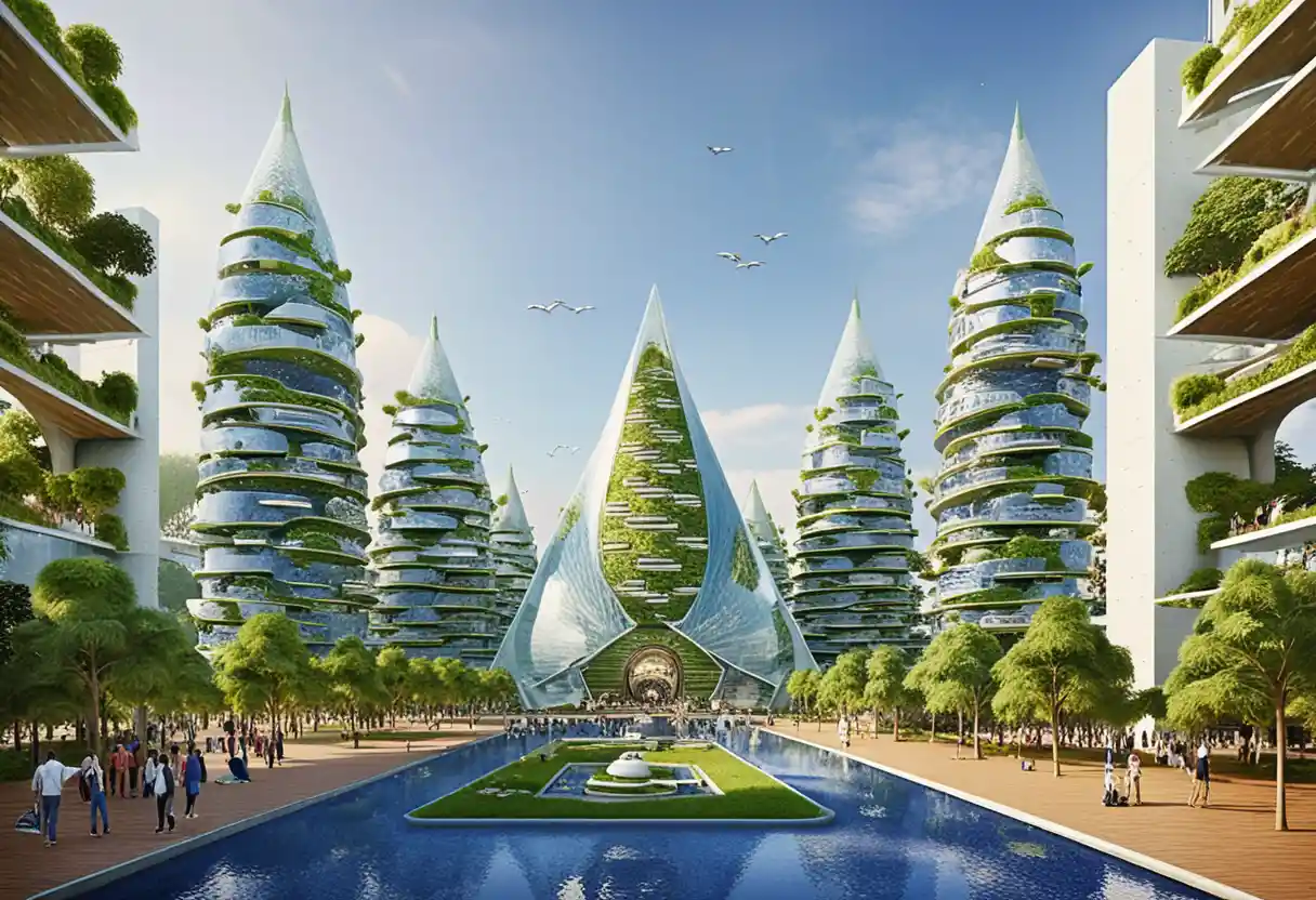Organische Bio-Architektur inspiriert von universeller geometrischer Resonanz