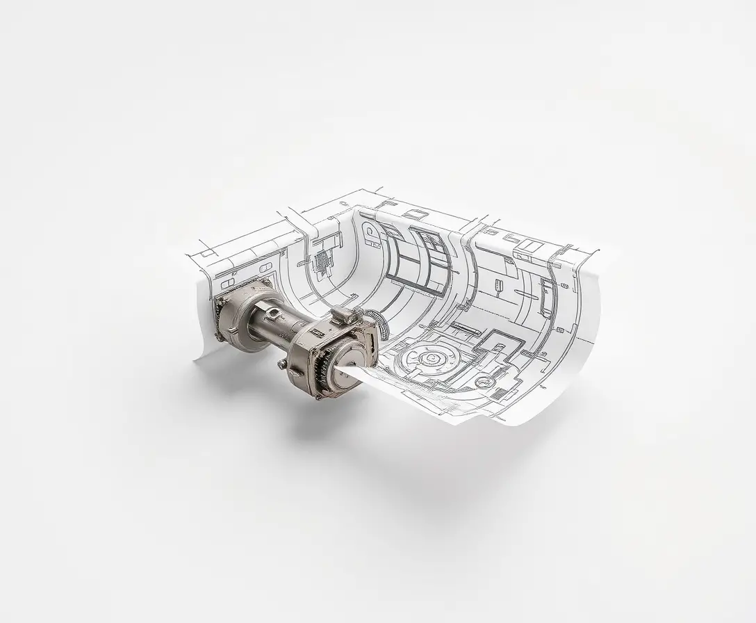 Metallic blueprint unfolding into a three dimensional structure