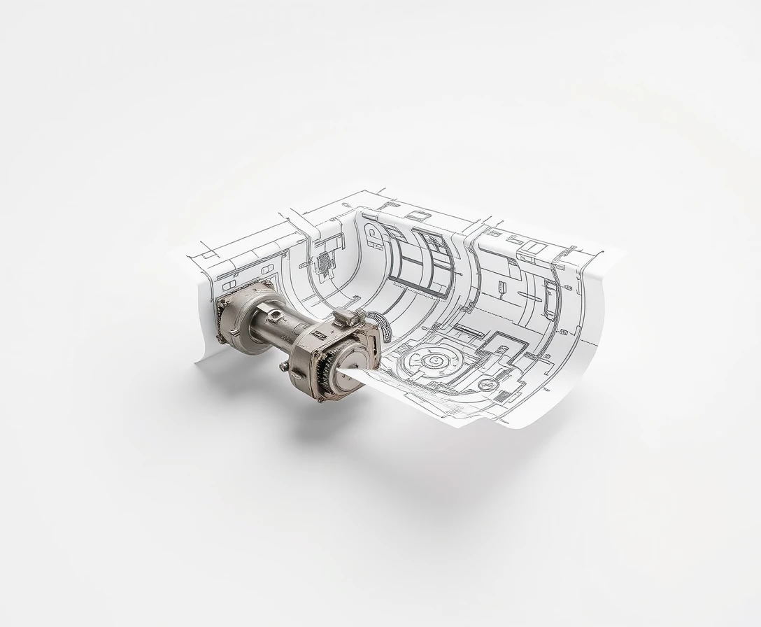 Metallic blueprint unfolding into a three dimensional structure