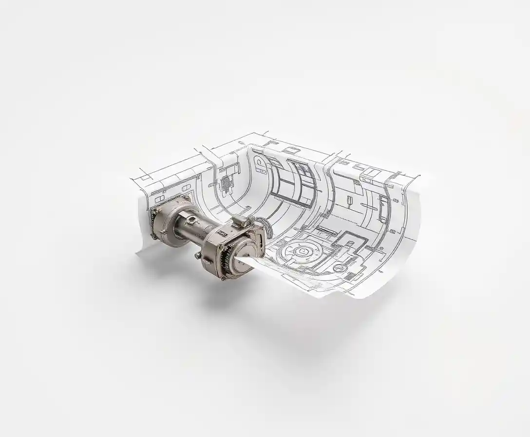 Metallic blueprint unfolding into a three dimensional structure