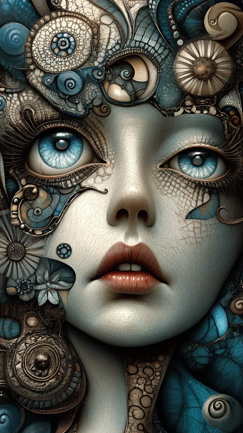 Surreal French Mime In A Whimsical Dreamlike World