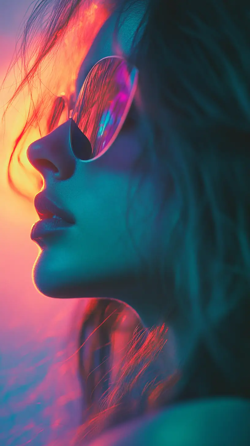 Over the shoulder cinematic scene with dramatic backlighting