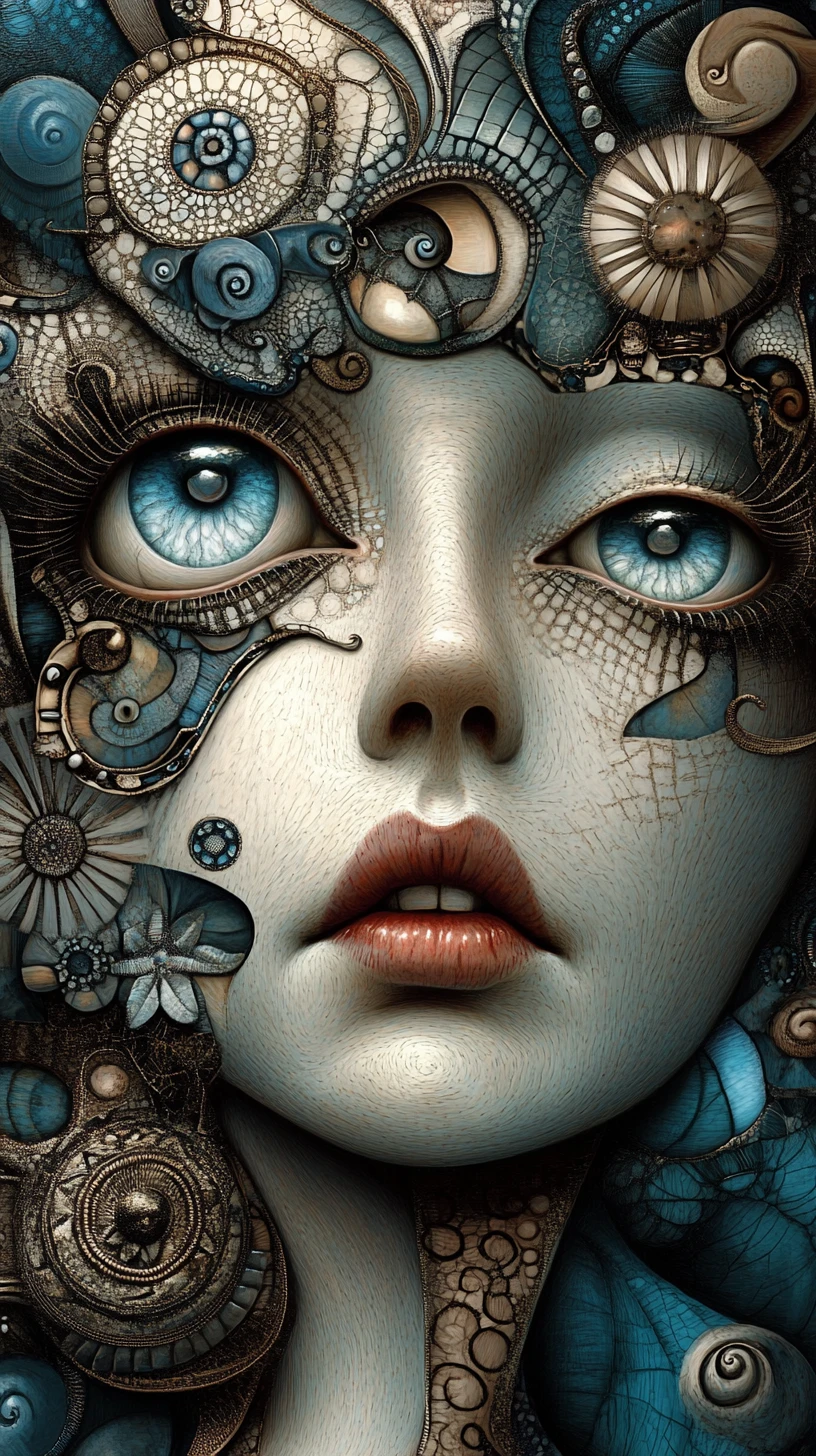 Surreal French Mime In A Whimsical Dreamlike World