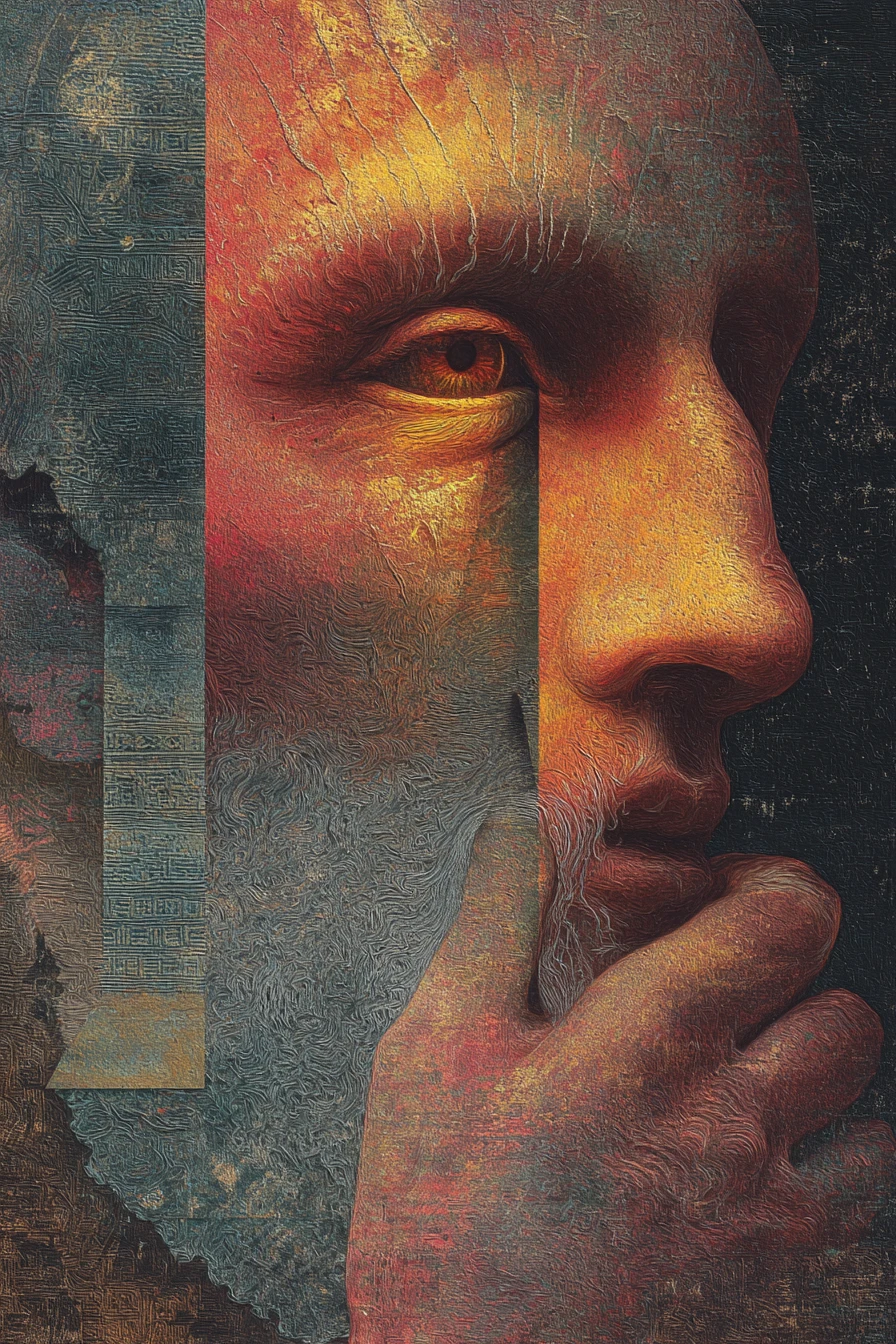 Visión surreal de la divinidad en colores cósmicos abstractos