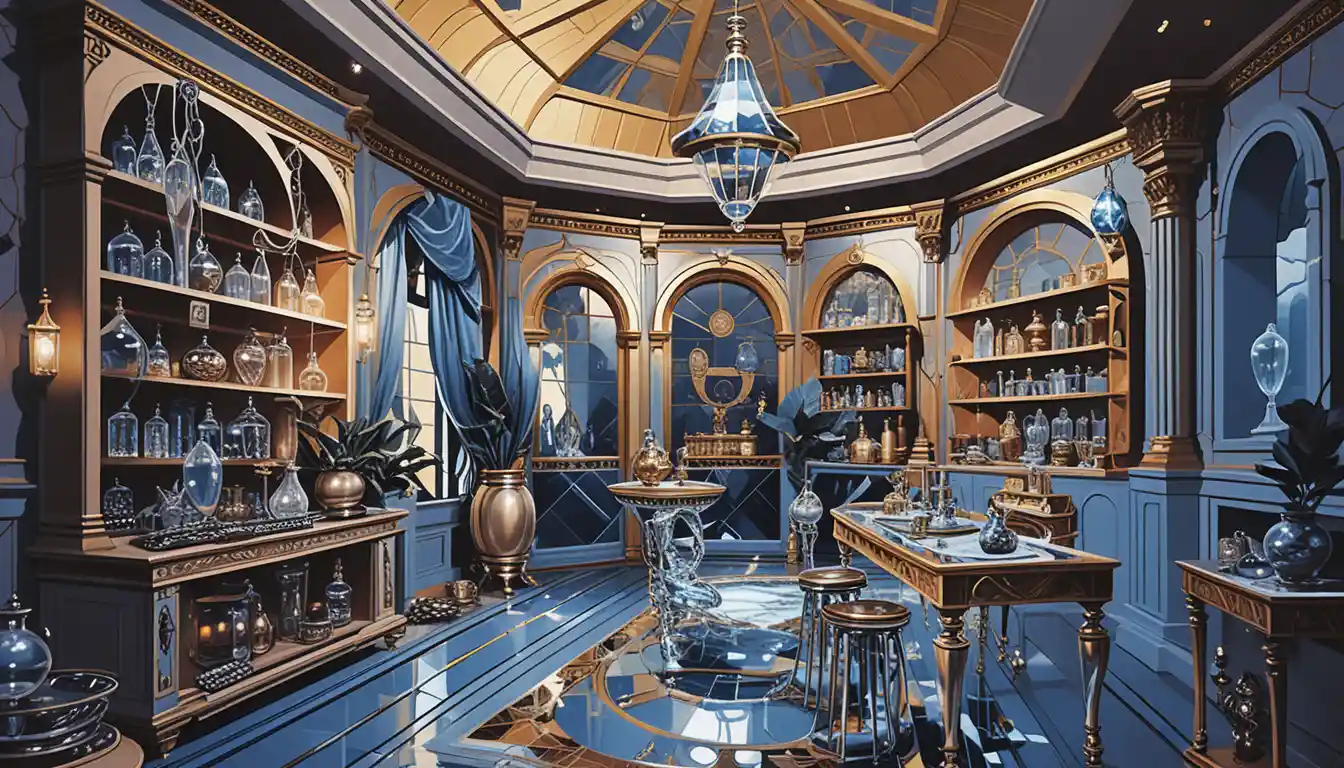 Fantasy Two Story Merchant House Diorama Interior Cutaway