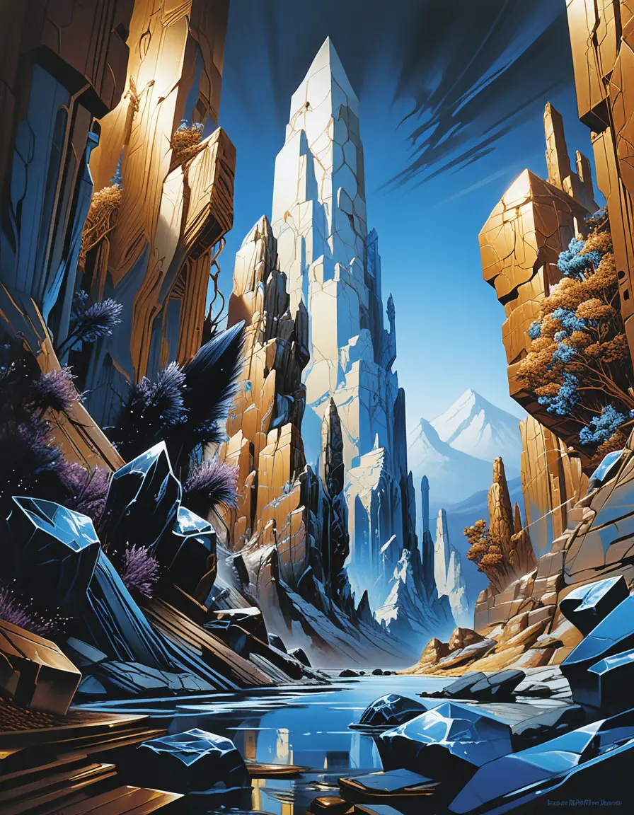 Fantastical Crystal Landscape Inspired By Rugged Mountain Terrain
