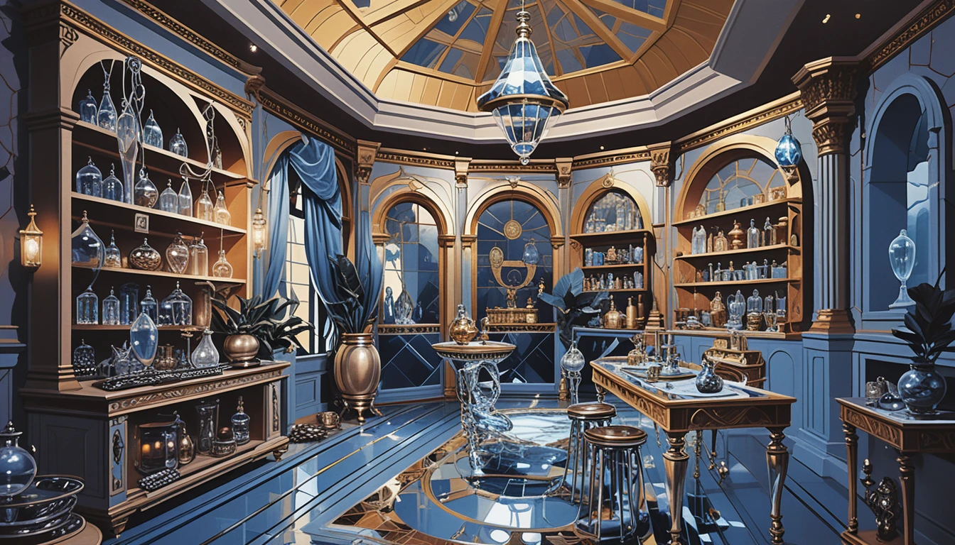 Fantasy Two Story Merchant House Diorama Interior Cutaway