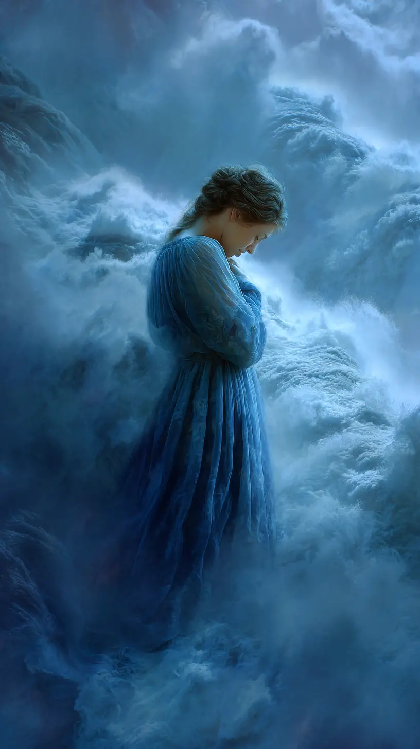 Great mother spirit embracing all emotions in nature
