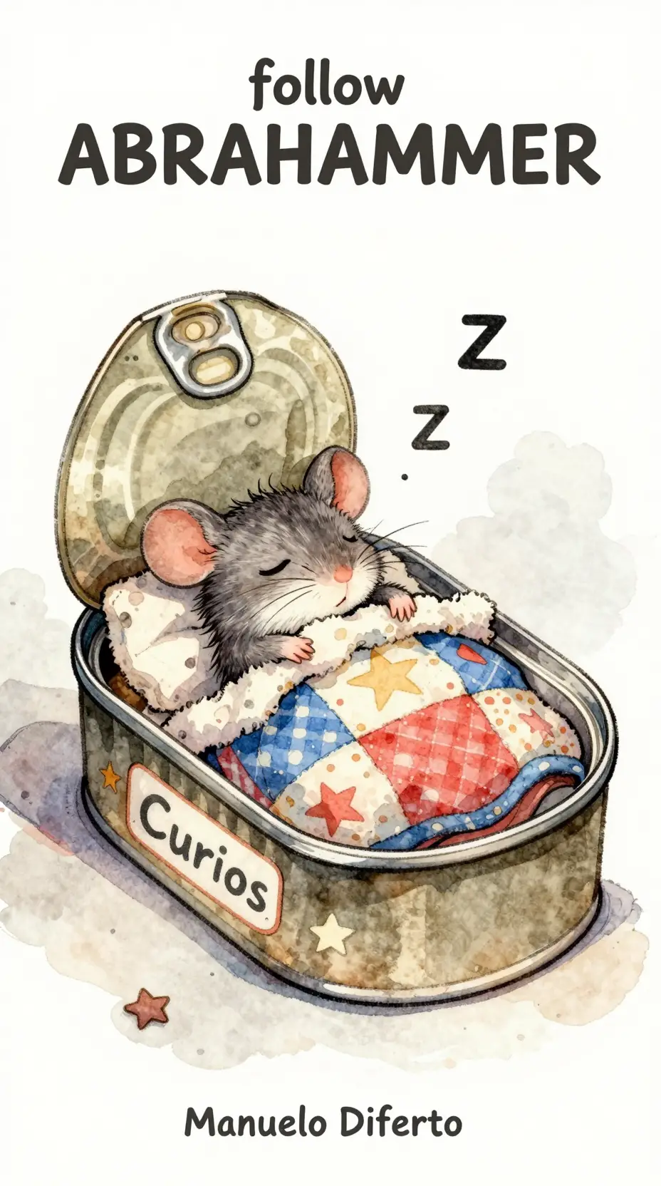 Tiny mouse sleeping in a cozy sardine can bed
