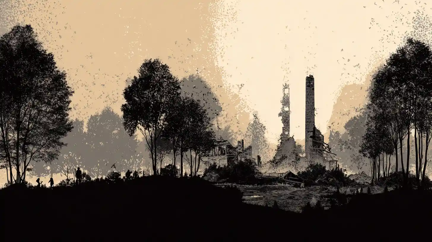 Serene Abstract Landscape With Hints Of Distant Dereliction