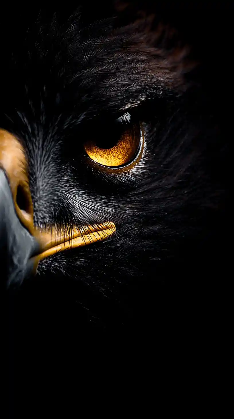 Dramatische extreme Nahaufnahme eines scharfen Adlerauges