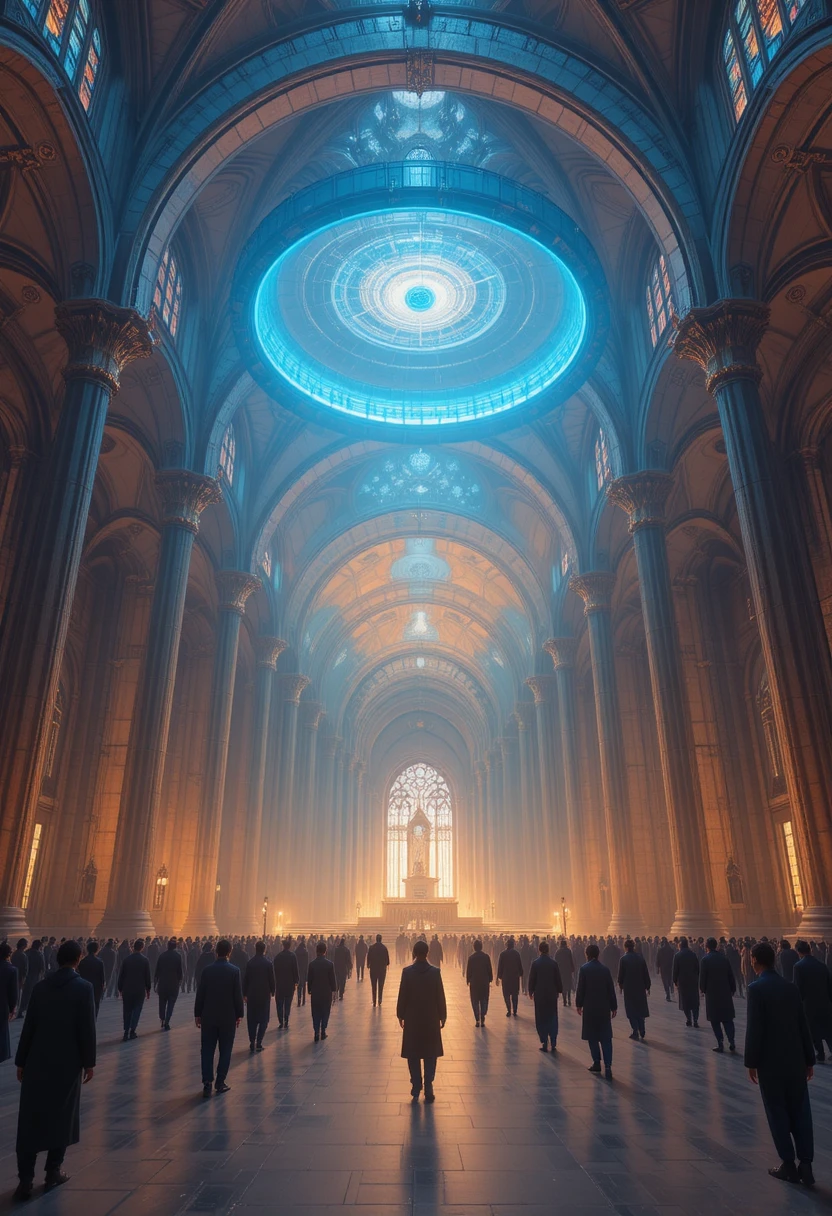 Surreale Lichterkathedrale aus den Ziffern von Pi