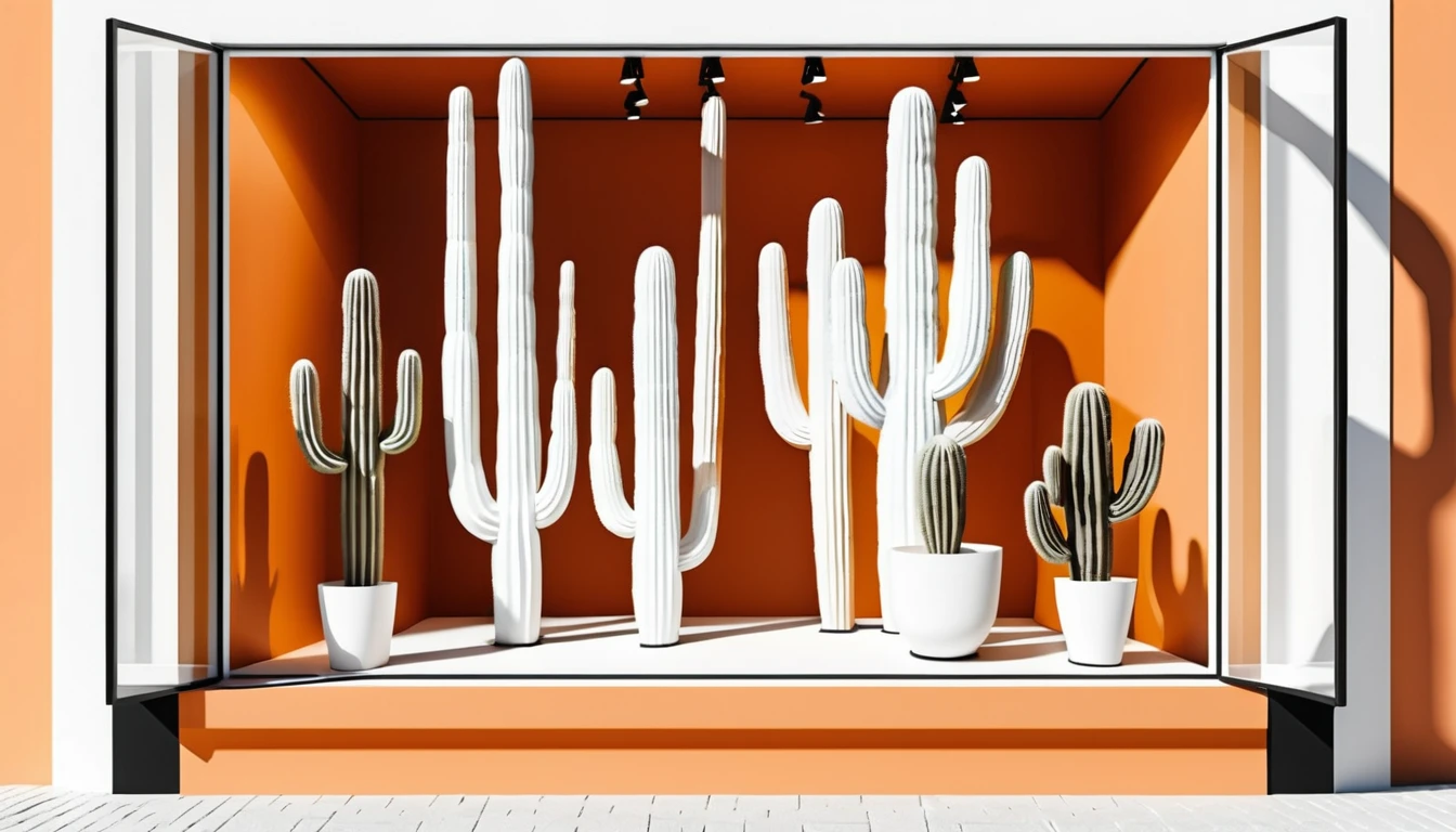 Mockup 3D de escaparate para tiendas de moda modernas