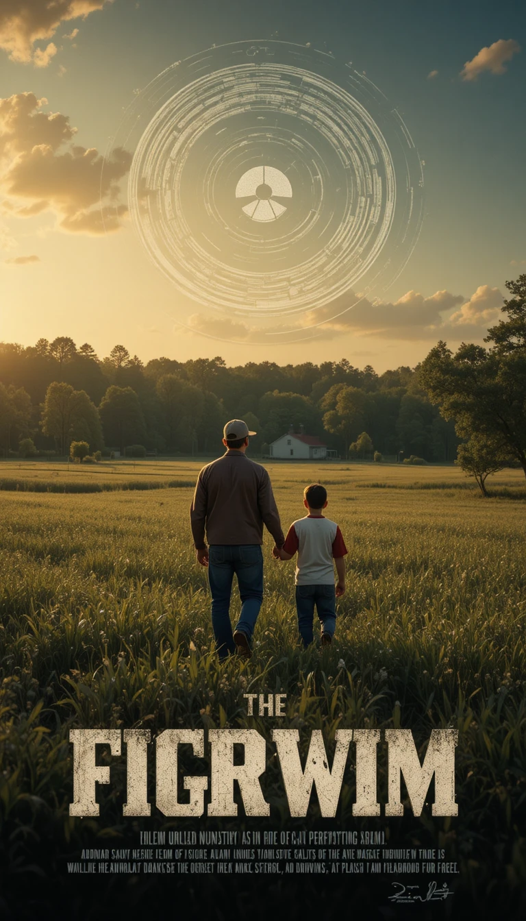 Grieving father with children on a quiet Pennsylvania farm